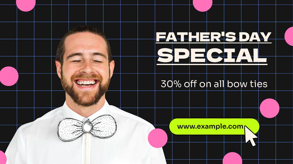 Father's day  blog banner template, editable text