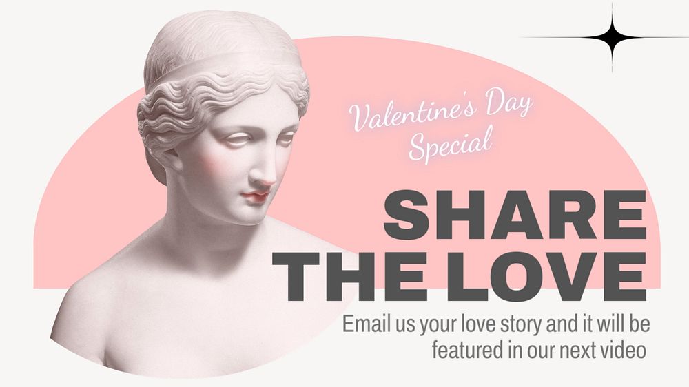 Valentine special event  blog banner template, editable text