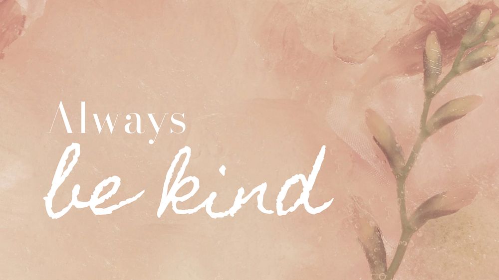 Be kind blog banner template, editable text