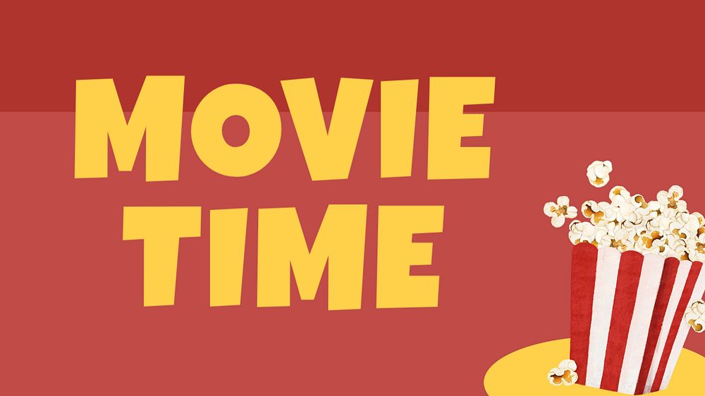 Movie time blog banner template, editable text