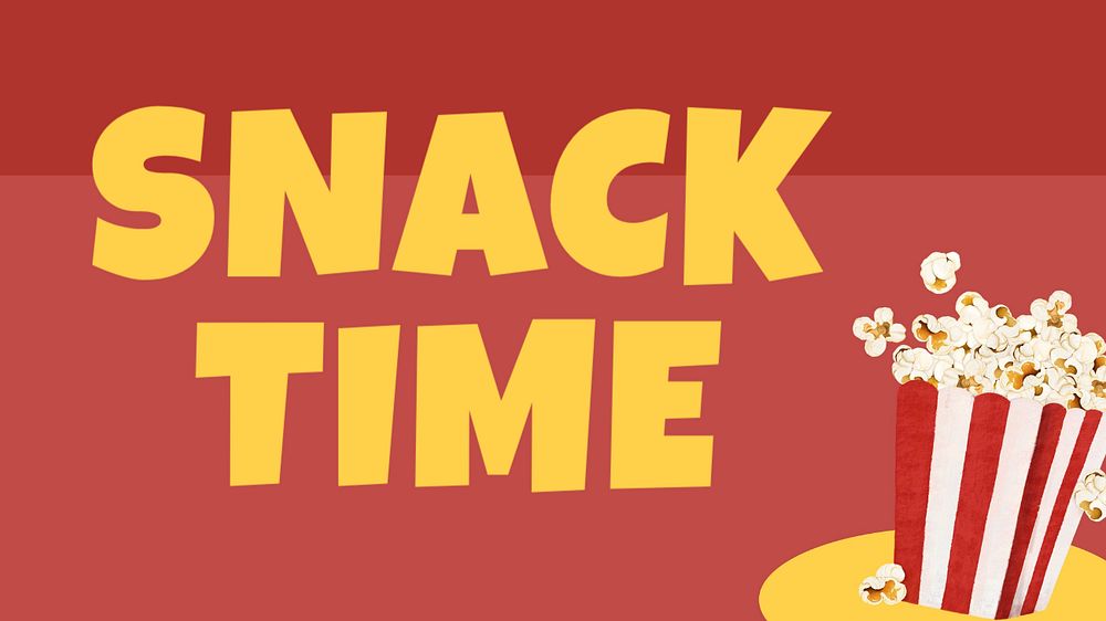 Snack time blog banner template, editable text