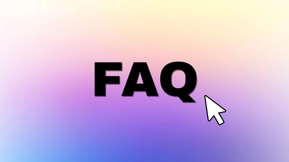 FAQ blog banner template, editable text