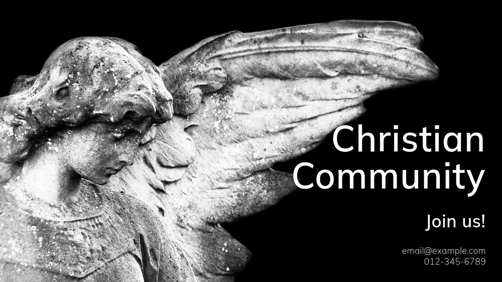 Christian community blog banner template, editable text