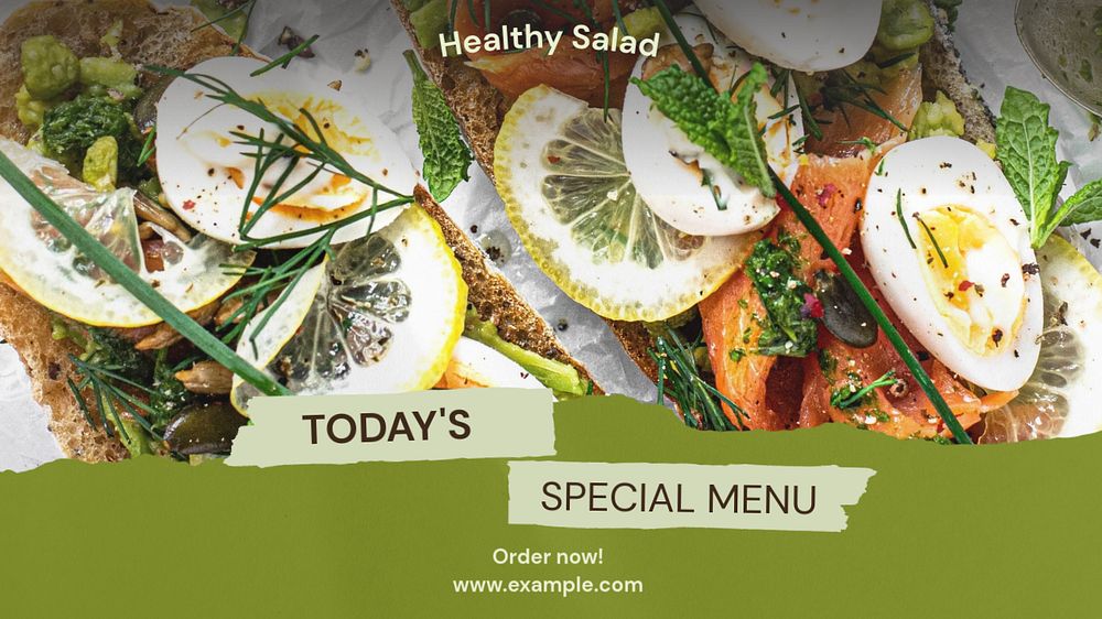 Special menu blog banner template, editable text