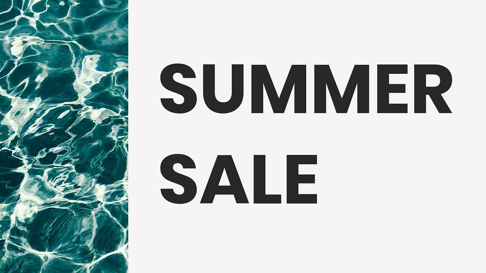 Summer sale blog banner template, editable text