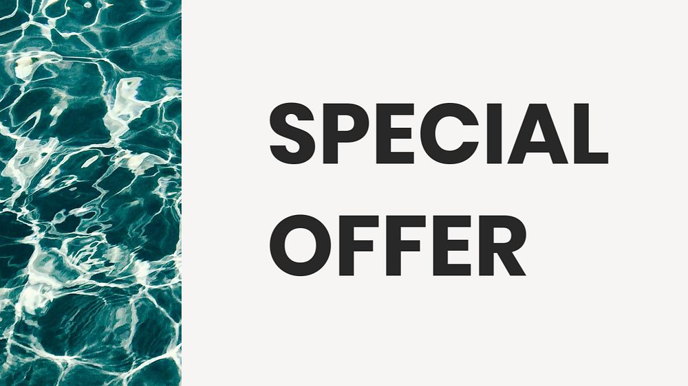 Special offer blog banner template, editable text