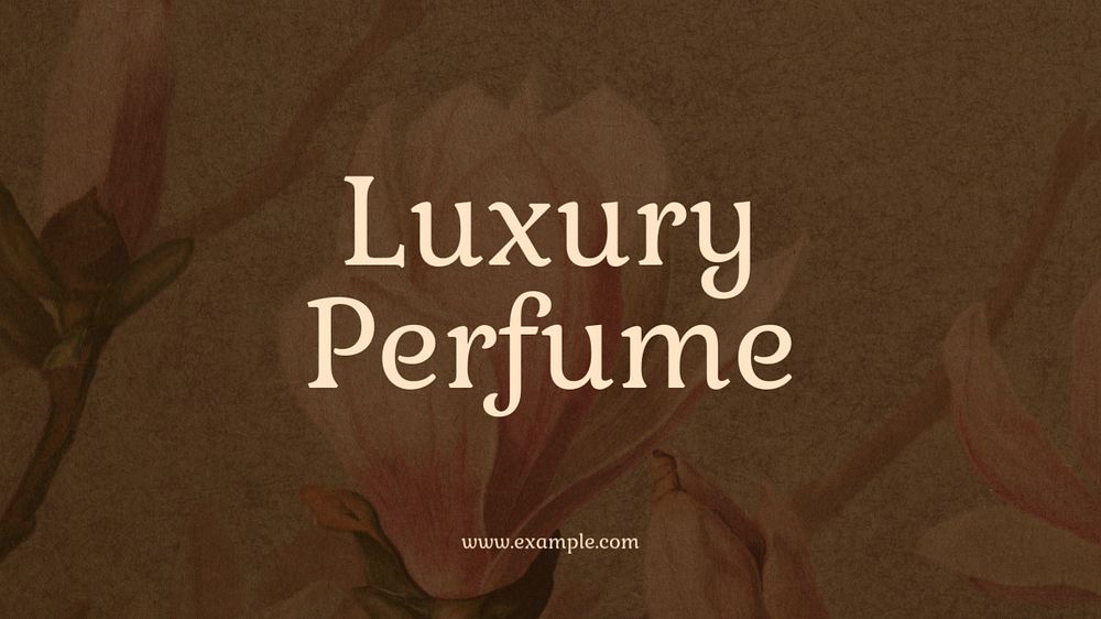 Luxury perfume blog banner template, editable text