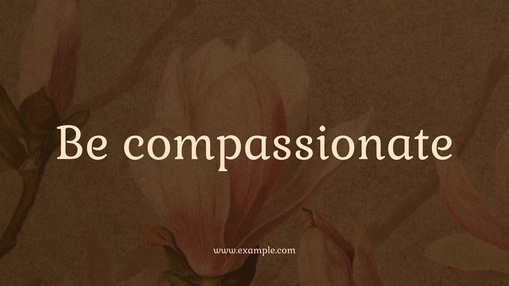 Be compassionate blog banner template, editable text