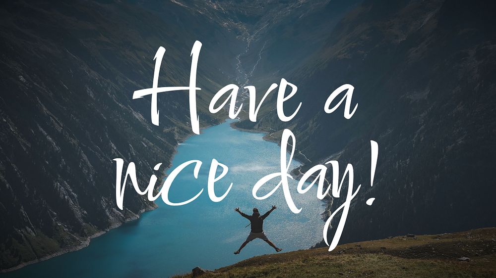 Nice day blog banner template, editable text