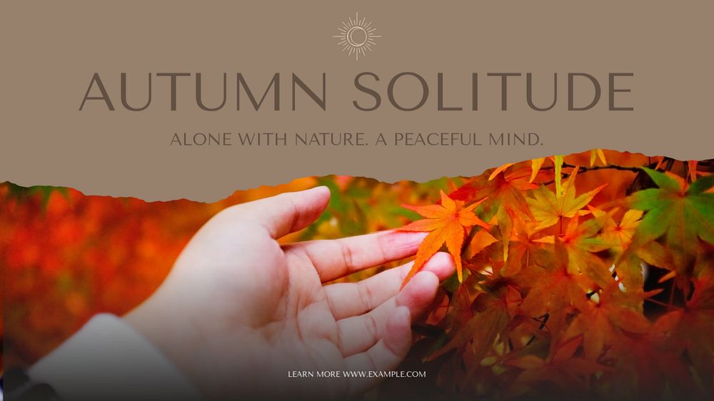 Autumn blog banner template, editable text