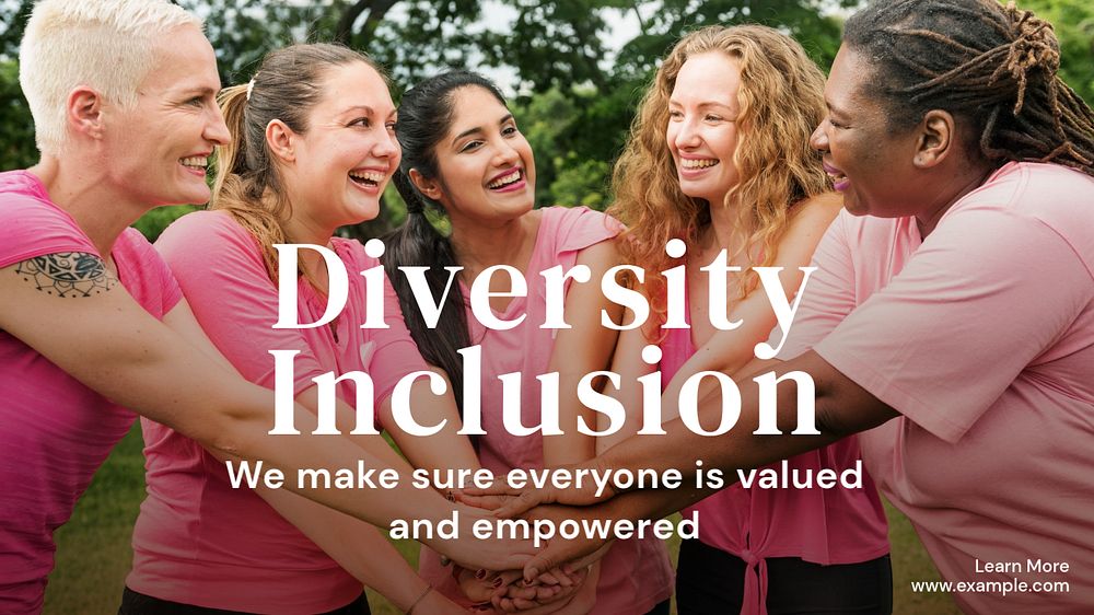 Diversity and inclusion blog banner template, editable text