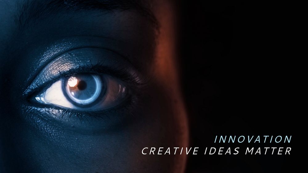 Innovation blog banner template, editable text