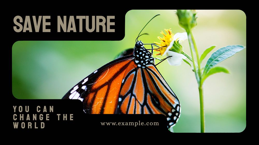 Save nature  blog banner template, editable text