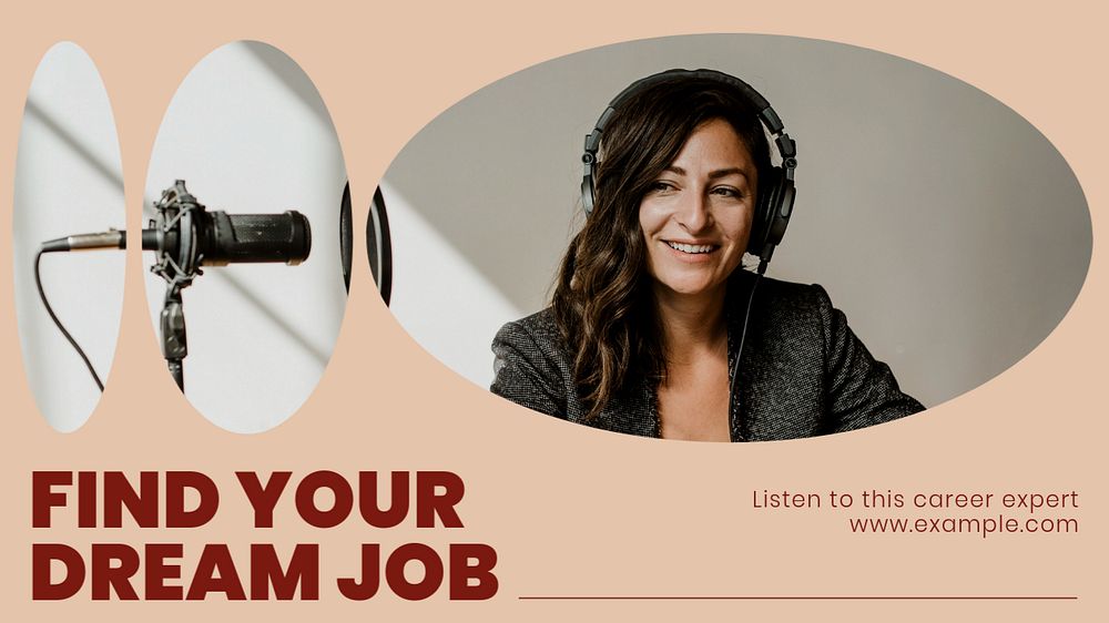 Find your dream job blog banner template, editable text