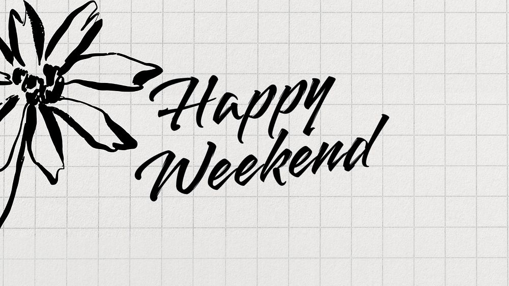 Happy weekend  blog banner template, editable text