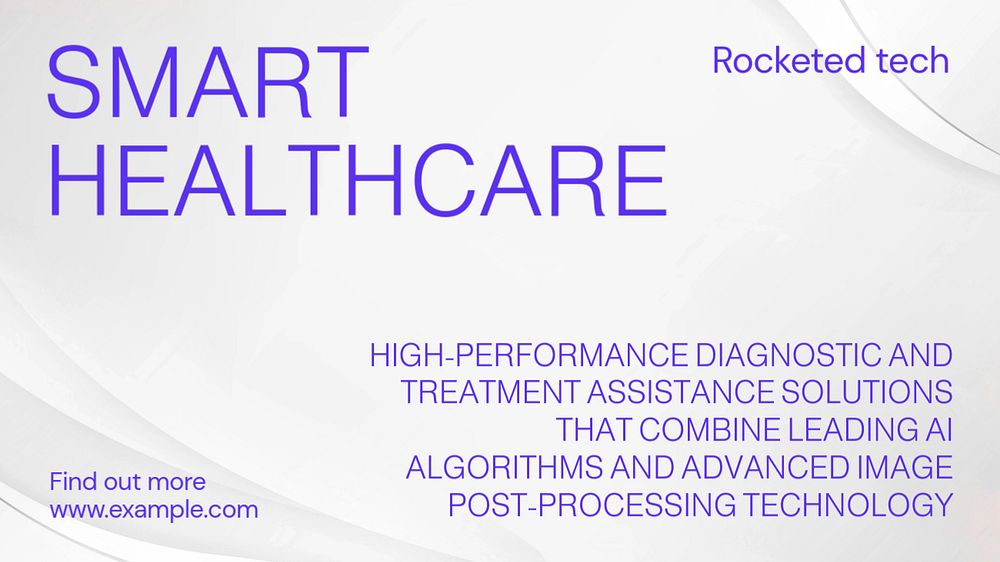 Smart healthcare blog banner template, editable text