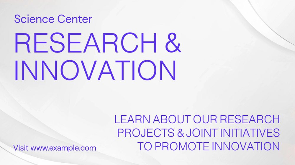 Research & innovation blog banner template, editable text