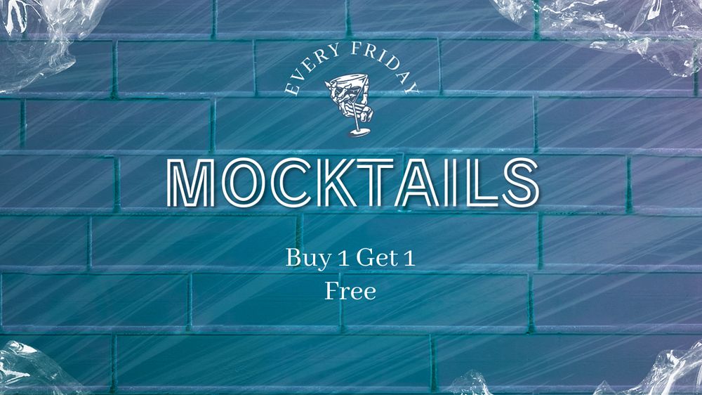 Mocktails promotion banner template, editable design