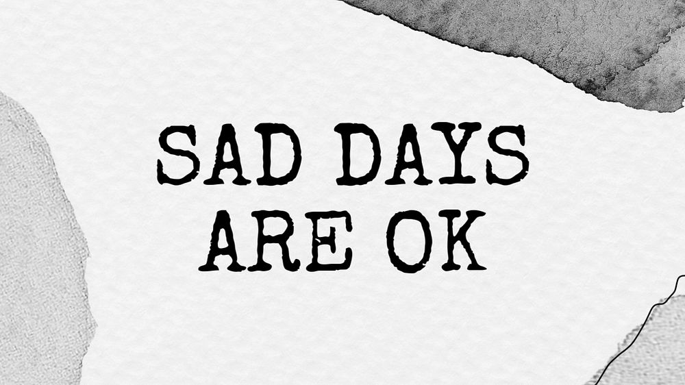 Sad day ok blog banner template, editable text