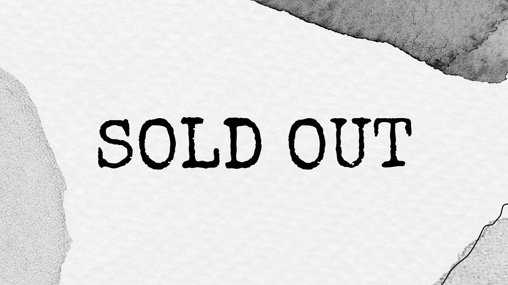 Sold out blog banner template, editable text