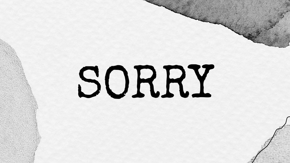 Sorry blog banner template, editable text