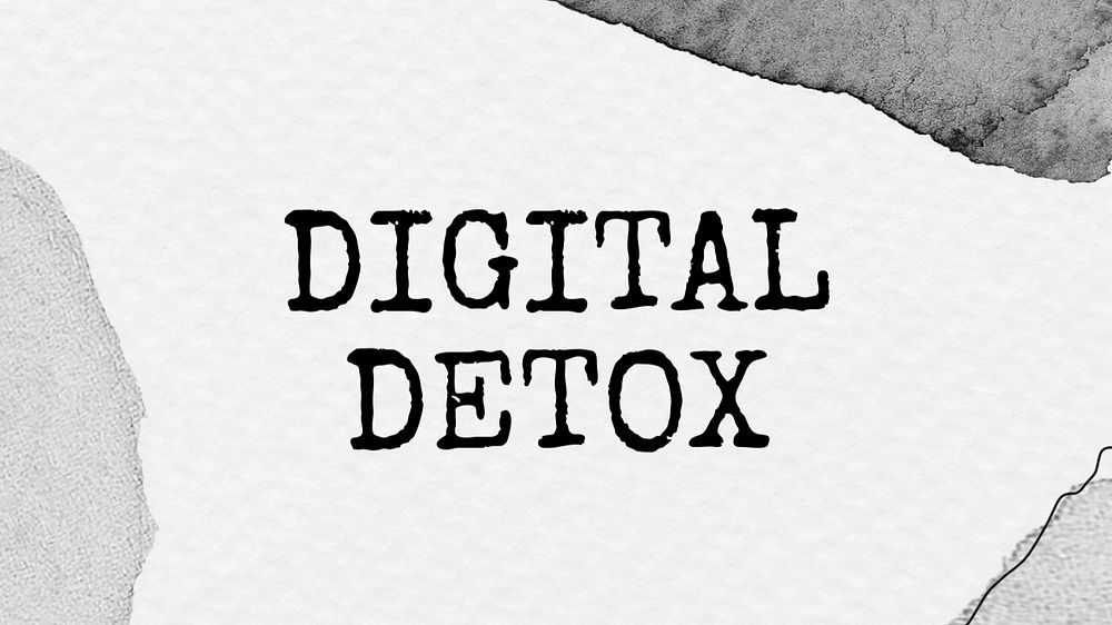 Digital detox blog banner template, editable text