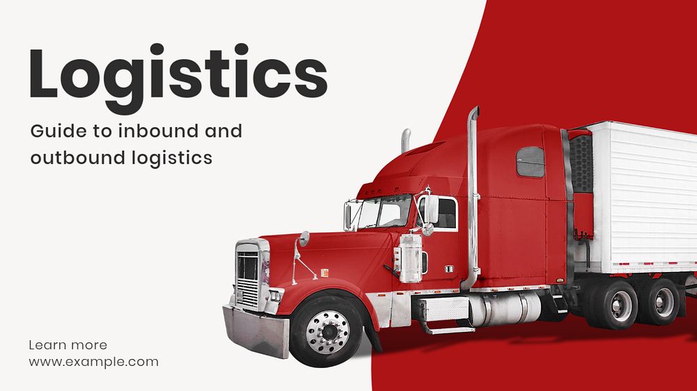 Logistics  blog banner template, editable text