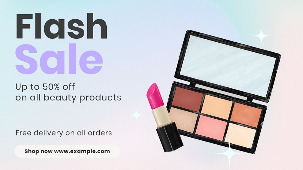 Flash sale  blog banner template, editable text