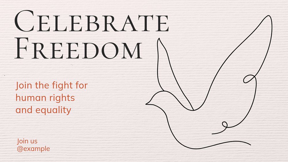 Celebrate freedom blog banner template, editable text