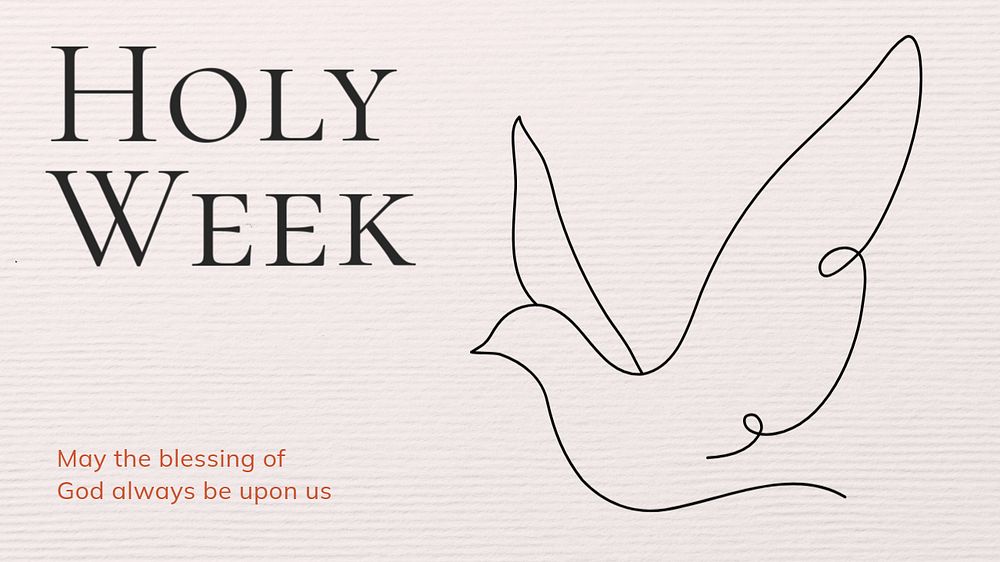 Holy week blog banner template, editable text