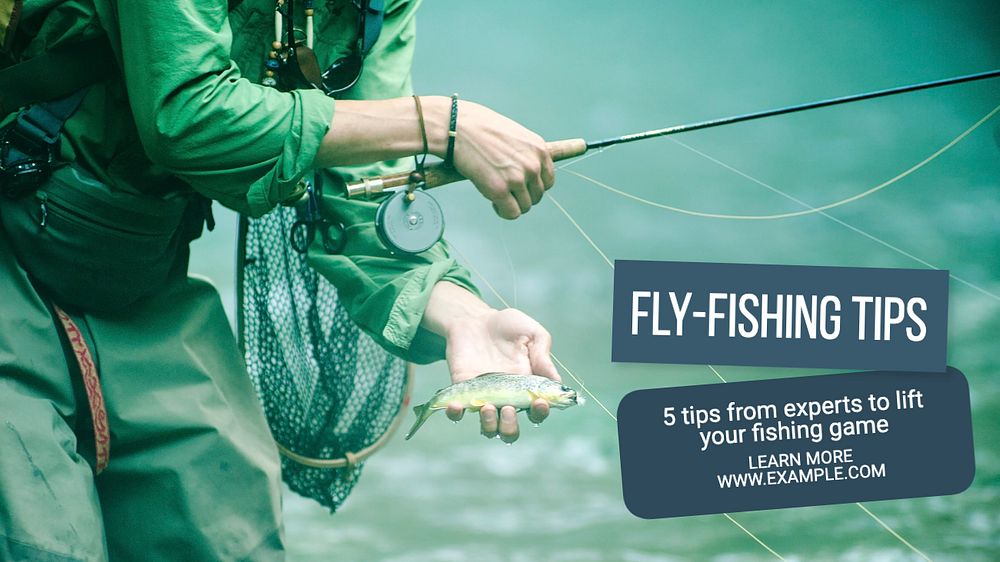 Sustainable fishing  blog banner template, editable text