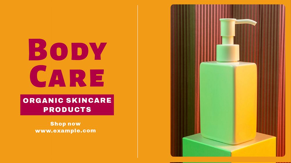 Body care blog banner template, editable text