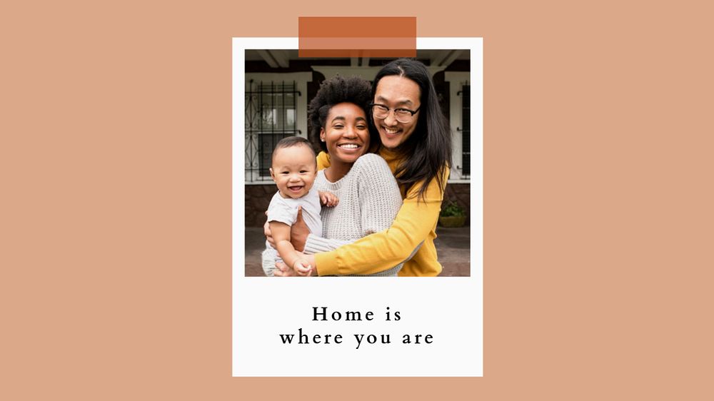 Home is where you are  blog banner template, editable text