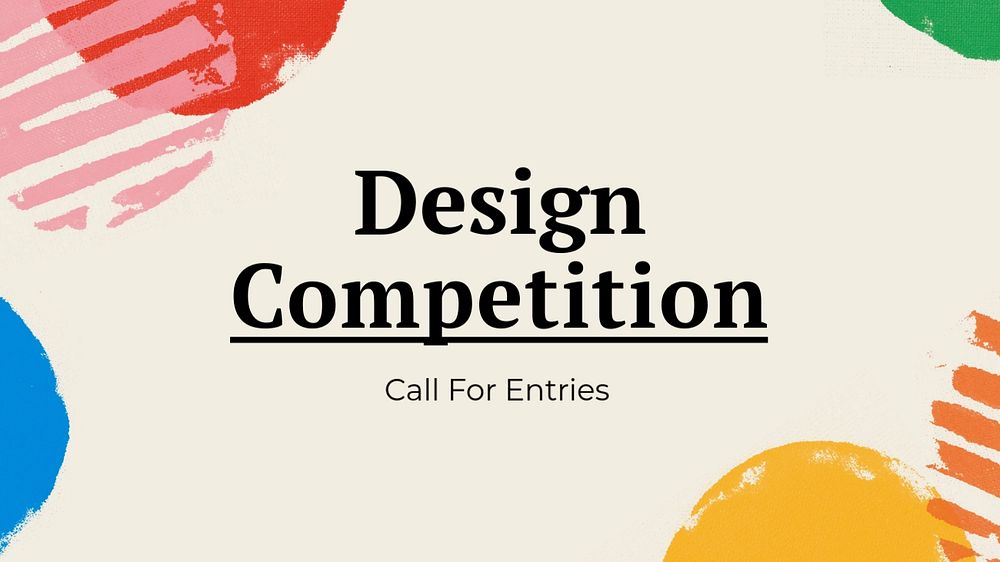 Design competition blog banner template, editable text