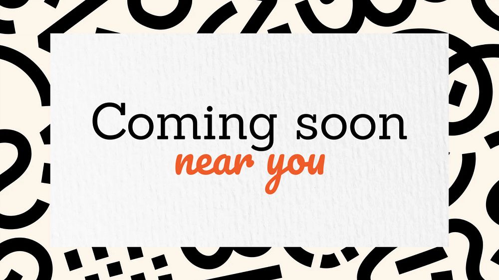 Coming soon near you blog banner template, editable text