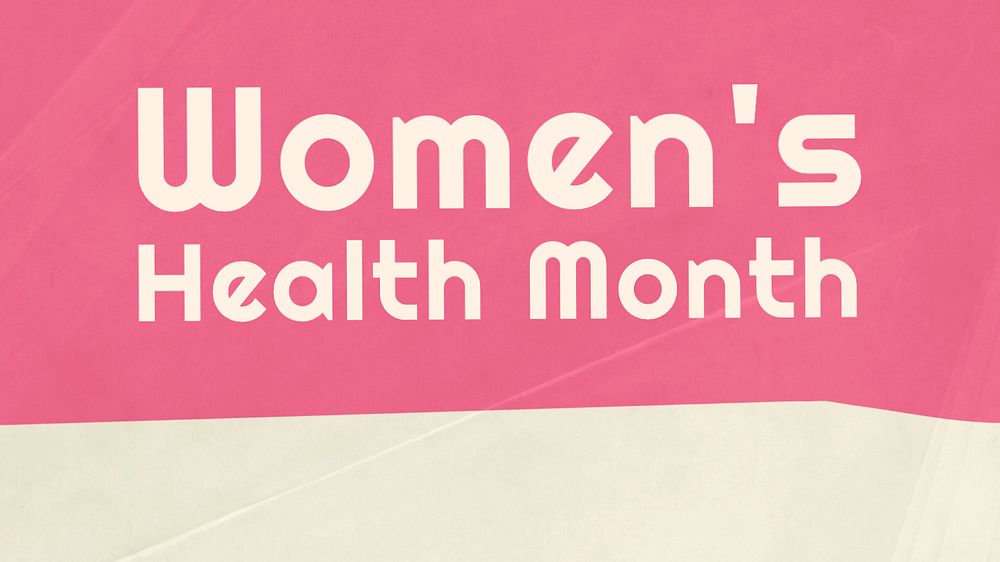 Women's health month blog banner template, editable text