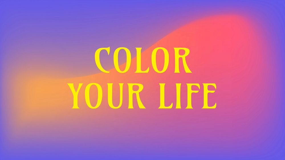 Color your life blog banner template, editable text