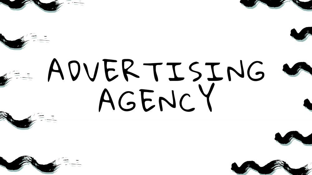 Advertising agency blog banner template, editable text