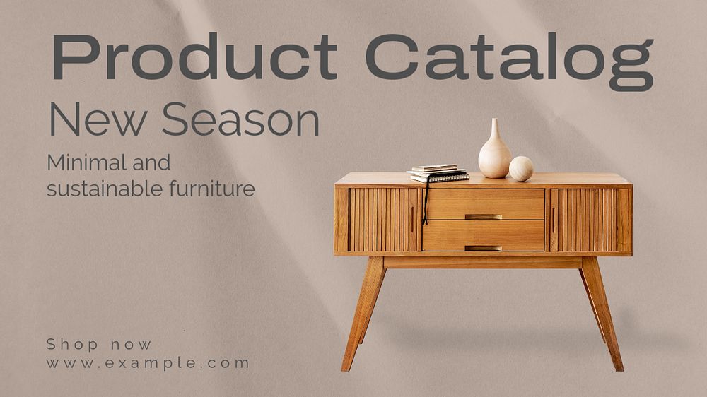 Product catalog blog banner template, editable text