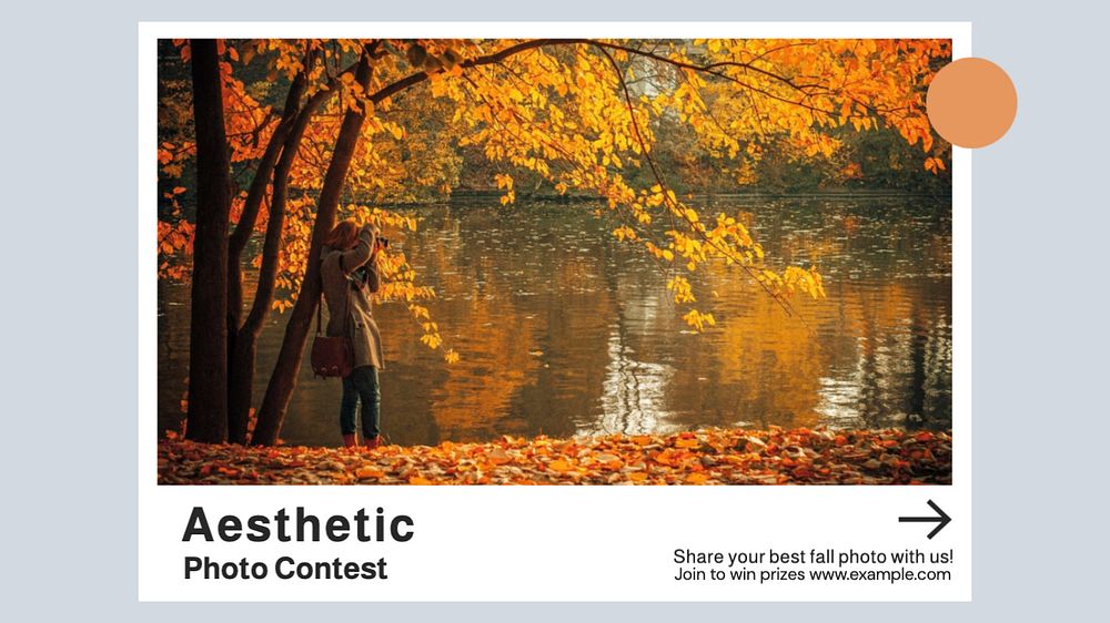 Aesthetic photo contest blog banner template, editable text