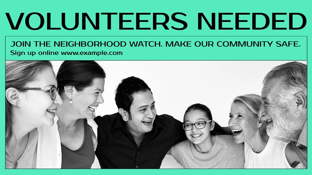 Volunteer needed  blog banner template, editable text