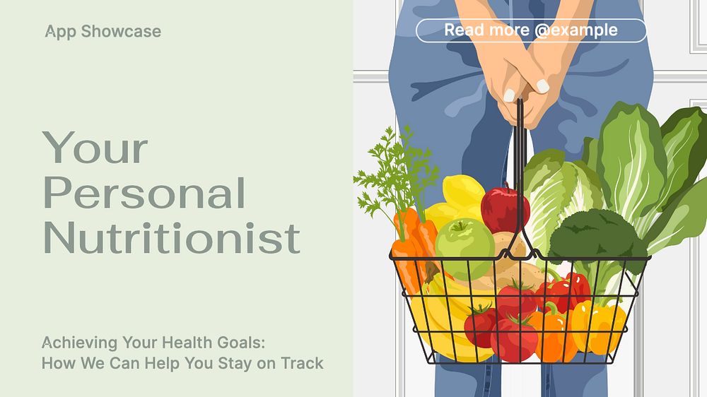 Nutritionist blog banner template, editable text