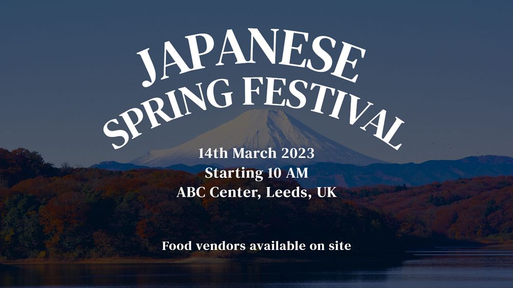 Spring festival blog banner template, editable text