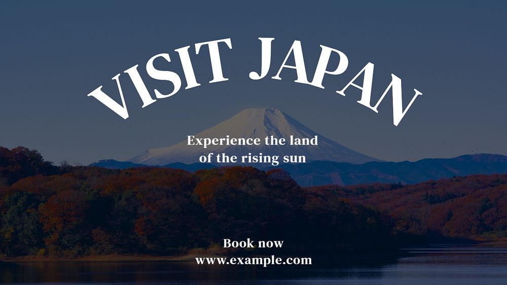 Visit japan blog banner template, editable text