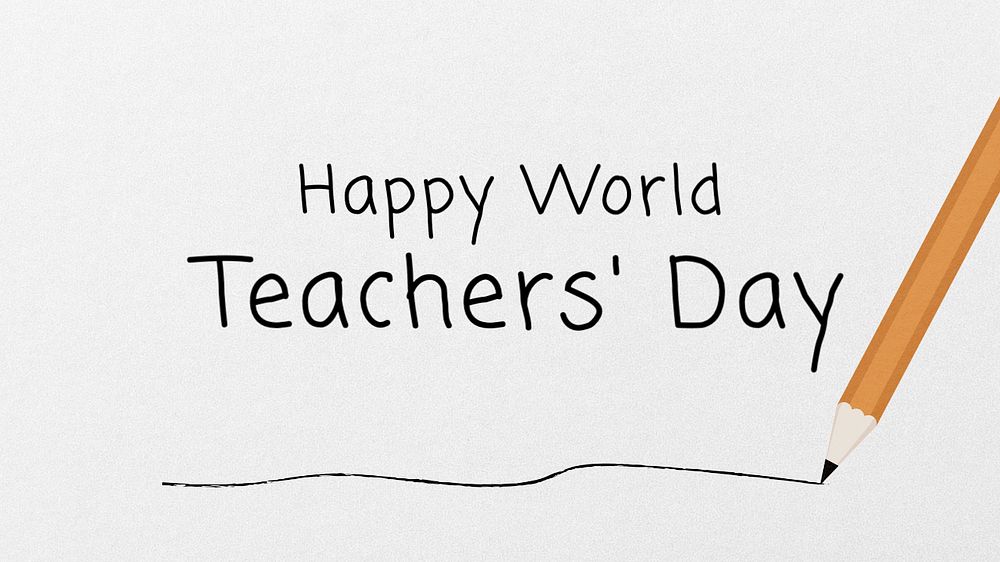 World teachers' day blog banner template, editable text