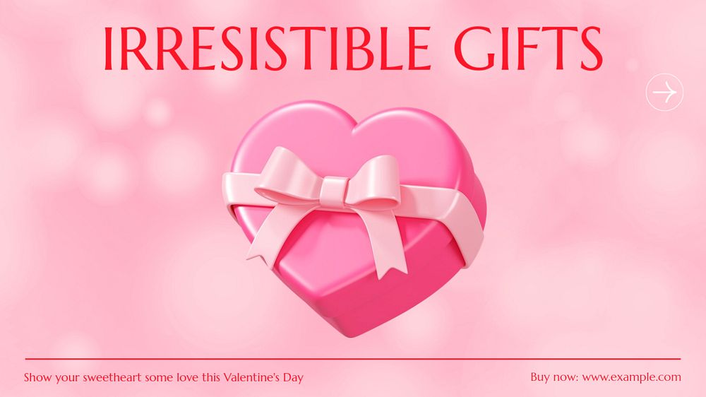 Irresistible gifts  blog banner template, editable text