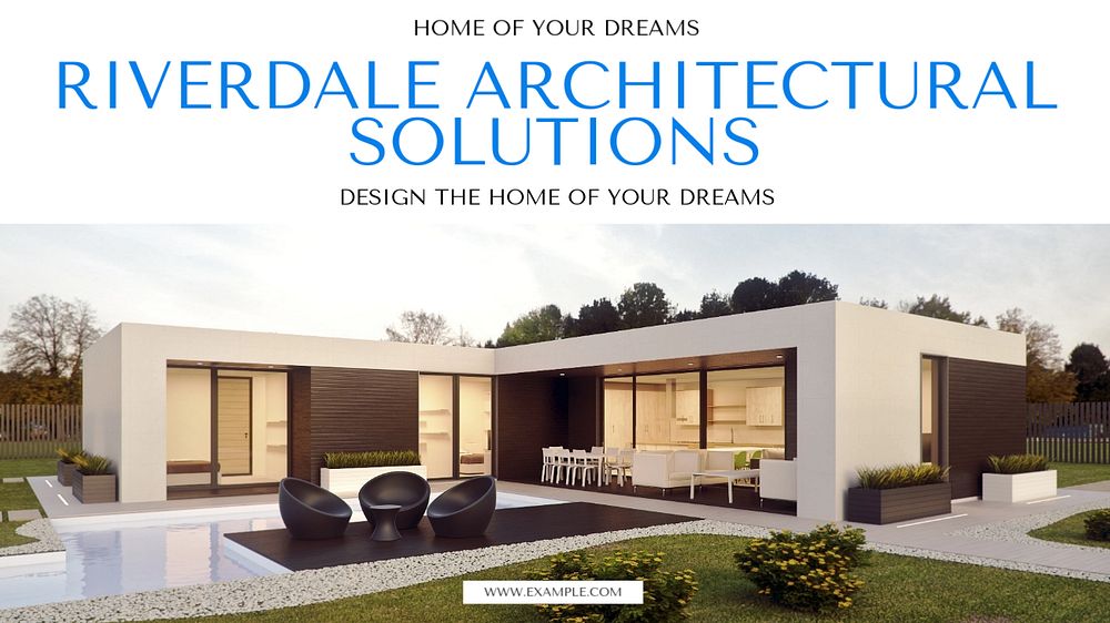 Architecture  blog banner template, editable text