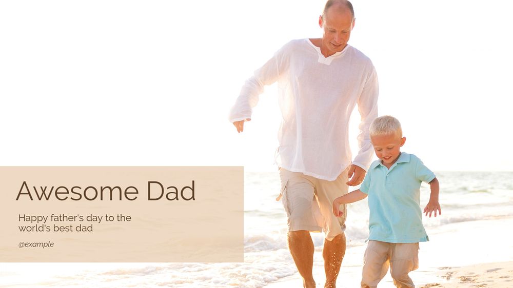 Awesome dad  blog banner template, editable text