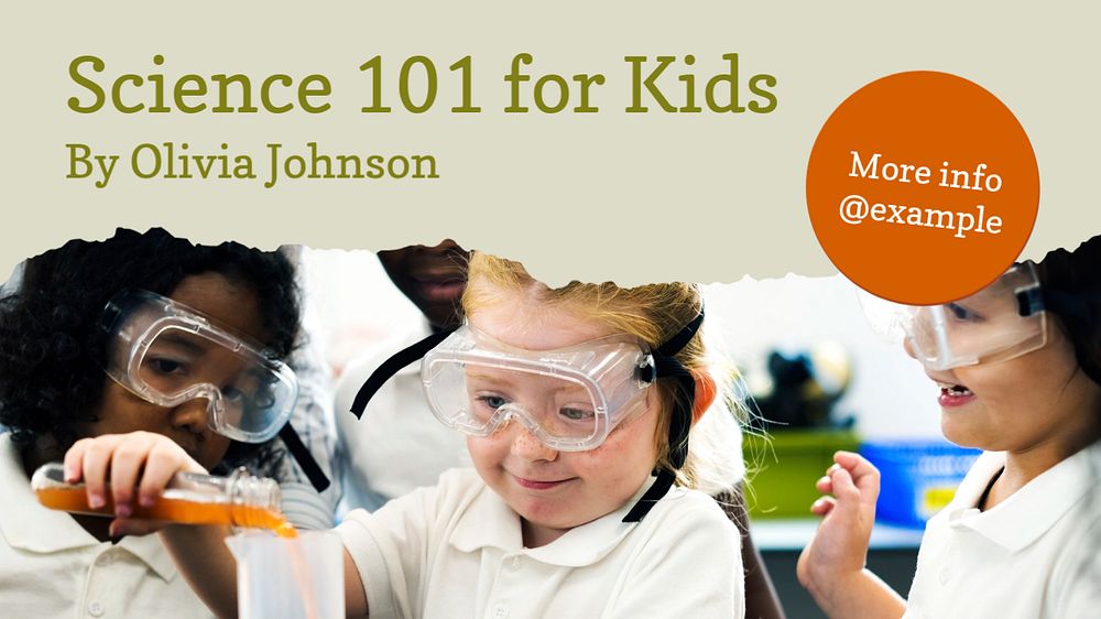 Science 101  blog banner template, editable text