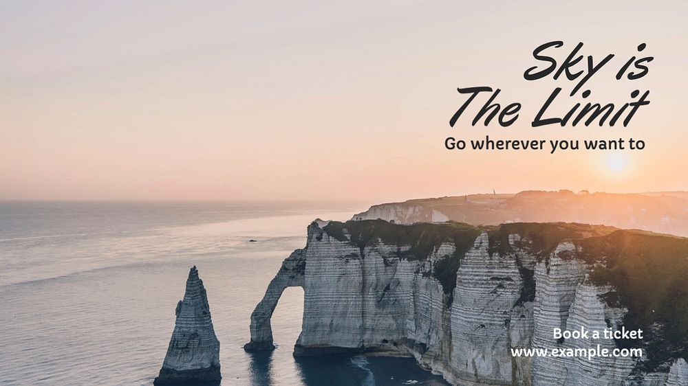 Travel  blog banner template, editable text